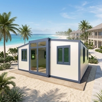 Villa modulaire préfabriquée en conteneur extensible avec structure galvanisée anti-corrosion robuste pour complexe hôtelier