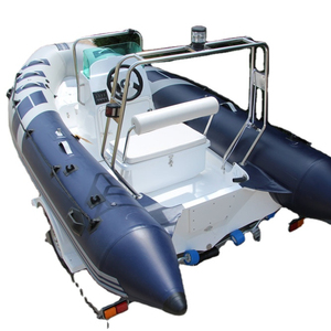 Venta Especial 2025 Botes RIB Rígidos de Fibra de Vidrio con Casco de Camuflaje, Bote Inflable con Motor Fuera de Borda - Product Image 1