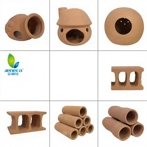 Grotte d'aquarium Jeneca en céramique la plus vendue en gros rouleau personnalisé décoration d'aquarium élevage et frai grotte cachée - Product Image 1