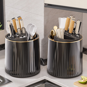 Kitchen Organizer Knife Block With Chopstick Holder Multi Function Storage For Kitchen Countertop - Product Image 1