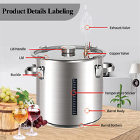 Cuve de fermentation conique en acier inoxydable à température contrôlée automatique, équipement artisanal pour la bière, le kombucha et les enzymes de fruits