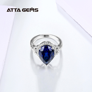 piedras preciosas anillos para las <span class=keywords><strong>mujeres</strong></span> de la joyería de la plata esterlina 925, anillo de 3 colores gran tamaño 6-8 - Product Image 5