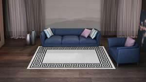 Juego de Alfombras de Alta Calidad Hechas a Máquina, Diseño Abstracto, Pelo Alto, Antideslizantes, Acolchadas, de Poliéster Suave para Comedor y Sala de Estar - Product Image 6