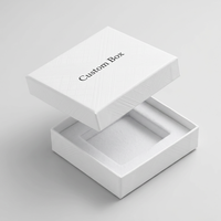 Boîte en Carton Rigide Blanche en Deux Pièces avec Couvercle et Fond, Personnalisable Sans Logo, Boîte Cadeau Blanche Vierge