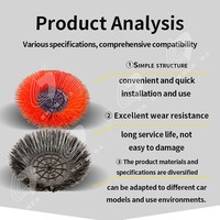 Brosse latérale industrielle en fil d'acier rond Zhenda - Nouvelle taille et couleur personnalisables pour le balayage de la neige et des routes
