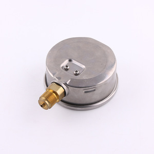 เกจวัดแรงดันแบบเรเดียลขนาด 63 มม. ทนแรงกระแทก บรรจุน้ำมัน ผลิตโดยผู้ผลิต ตัวเรือนสแตนเลส 304 หนาขึ้นแบบด้าน - Product Image 1