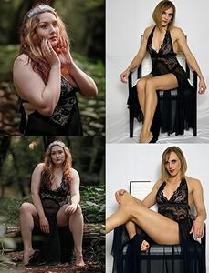 ملابس داخلية نسائية صيفية مثيرة بفتحة رقبة على شكل V عميقة، بودي سوت شفاف من الدانتيل بتصميم فستان مع تطريز منقط وفيونكة جذابة - Product Image 4