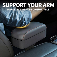 Boîte de rangement d'accoudoir central avant de voiture de luxe avec porte-gobelet, en ABS, hauteur réglable, support de coude, rangement pour fente de siège