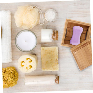 Elegant Natural Wood Soap Box with Drainage Simple Portable Design Soap Holder <b>Storage</b> Container for Bathroom <b>Shower</b> Tableware - Product Image 3