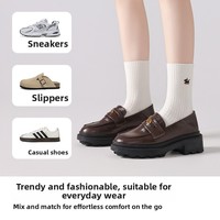 Vente directe usine : Ensemble de chaussettes en laine exquises, absorbantes, sans couture double aiguille, mi-mollet, chaudes pour femme, automne/hiver, couleur unie