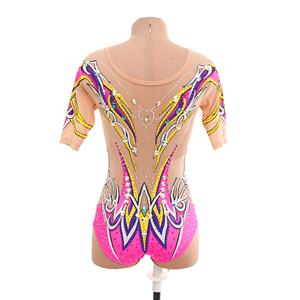 Body per ginnastica ritmica YIZHIJIAN ragazze taglie forti abbigliamento da ballo esotico per bambini Performance abito da ballo femminile costumi personalizzati - Product Image 5