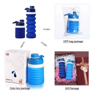 Bouteille d'eau pliable télescopique en silicone grande capacité pour le sport et les activités de plein air, idéale pour la consommation directe – Vente en gros - Product Image 3