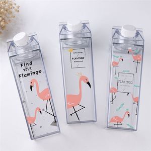 New Design Custom Logo Transparent 500Ml 1000Ml Square PS <b>Plastic</b> <b>Bottle</b> for Reusable for Soda <b>Beer</b> Milk Carton - Product Image 3