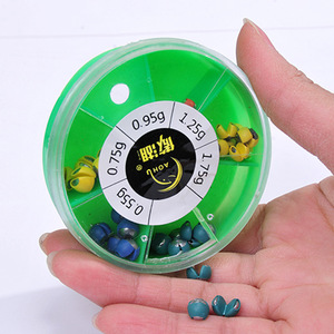 ตะกั่วตกปลา Aohu แบบแยกส่วน น้ำหนัก 0.55 กรัม 0.75 กรัม 0.95 กรัม 1.25 กรัม 1.75 กรัม บรรจุกล่องเคลือบยาง สำหรับตกปลาในแม่น้ำ - Product Image 1