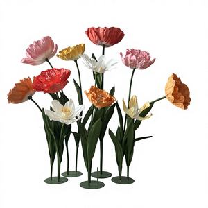 Fleurs artificielles géantes personnalisées en fer et tissu, modèle 1009001, pour décoration de mariage, fête, vitrine de centre commercial - Product Image 1