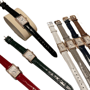 Montre de luxe haut de gamme avec mouvement à quartz précis, lunette sertie de diamants, verre saphir, bracelet en cuir de crocodile Longines. - Product Image 2