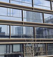 Fenêtre à battant en aluminium à cadre étroit, finition noire minimaliste, double vitrage trempé pour vue panoramique moderne sur la maison