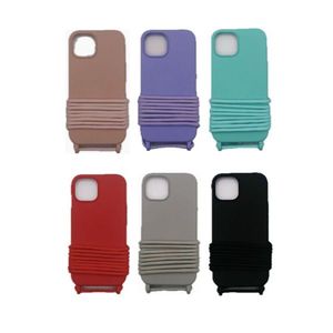 Funda de silicona para teléfono con correa para iPhone 12 13 Pro Max, ajuste universal, cubierta protectora a prueba de golpes - Product Image 1