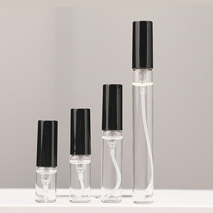 Hot <b>Empty</b> Crimp Glass <b>Spray</b> <b>Bottle</b> 2ml 3ml 5ml 10ml Black Nozzle Cap Glass Perfume <b>Bottles</b> - Product Image 1