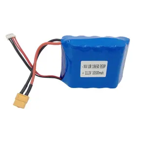 Customize ICR 18650 3.7V 7.4V 10.5V 11.1V 2200mAh 4400mAh 8800mAh Batterie Pack