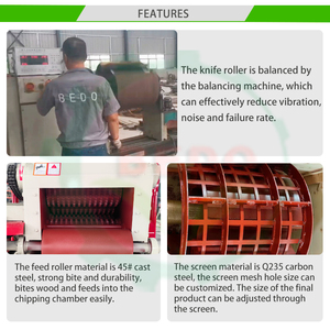 Fournisseur chinois de coupe-bûches de bois broyeur de copeaux de <span class=keywords><strong>palmier</strong></span> trancheuse de bambou machines forestières déchiqueteuse à tambour en bois - Product Image 5