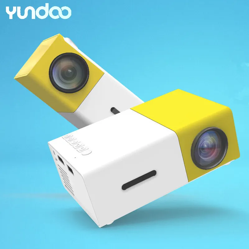 YUNDOO 2023 New YG300  Smart Projector Quad Core Android 9.0 5G WIFI LED 4K Video Full HD 720P LED mini projector