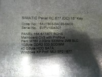 Interfaz de Operador Simatic 6av78030ac200ac0 para PLC
