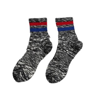 Women's Cotton Crew Socks With Stripes Thermo Mid Calf Casual Socks For Youth - Product Image 5