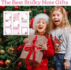 Blocchetti Adesivi Natalizi Creativi, <span class=keywords><strong>Note</strong></span> Colorate a Cartoni Animati per Ufficio, Messaggi per Studenti, Memo Rimovibili ad Alta Adesività - Product Image 6