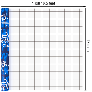 Papel de Regalo Azul Feliz Día del Padre Original - Product Image 6