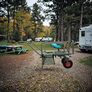 Carrello da pesca portatile Multi-funzionale personalizzabile in metallo industriale a due ruote per uso esterno - Product Image 3