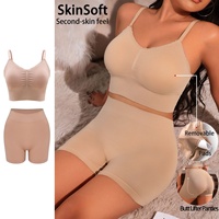 Ensemble bikini soutien-gorge push-up sans couture grande taille pour femmes d'été transfrontalier couleur unie mince nylon imprimé gros sous-vêtements