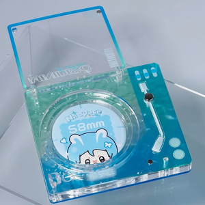 Acrylic Badge Holder 58mm Magnetic Display Case Anime Theme Gift Storage Cover Durable Customizable - Product Image 1