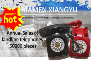 प्राचीन लाल टेलीफोन प्लास्टिक रोटरी डायल स्विच नवीनता लैंडलाइन फोन क्लासिक लैंडलाइन फोन डिजाइनर लैंडलाइन फोन - Product Image 6