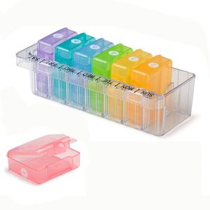 Custom Logo <b>7</b>-Day Organizer Eco-Friendly Plastic Compartment Storage Case Bulk Pill Box With Pp Material - Product Image 1