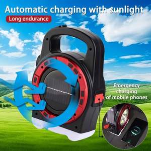 Lampe de travail solaire LED étanche en ABS, rechargeable, pour extérieur, avec suspension, pour la pêche - Product Image 6