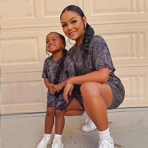 Ensembles de vêtements pour parents et enfants RTS 2022, été, tie-dye, élastiques, col rond, vêtements pour bébé garçon, tenues pour enfants - Product Image 1