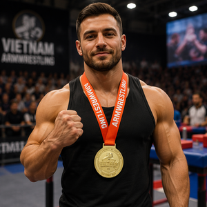 Medaglia Personalizzata per Braccio <span class=keywords><strong>di</strong></span> Ferro, Rotonda in Lega <span class=keywords><strong>di</strong></span> Zinco, Premio Placcato Oro per Tornei Sportivi, Souvenir per Finitori dell'<span class=keywords><strong>Associazione</strong></span> Vietnamita, OEM - Product Image 5