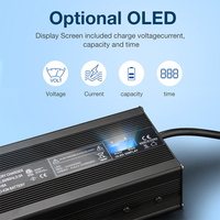 Chargeur électrique enfichable 84V 72V 60V 48V 36V 24V 12A 15A 20A 25A 30A 40A pour batteries au plomb, LiFePO4 et Lithium-ion avec protection de courant et affichage LED