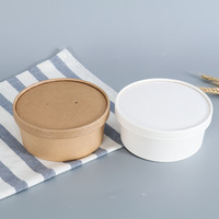 Bols à salade jetables en papier kraft biodégradable de qualité alimentaire King Garden pour usage industriel, diamètre personnalisable
