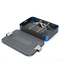 Boîte de rangement manuelle premium en acier inoxydable pour plateau de stérilisation, résistante à la chaleur, pour salle d'opération et stockage d'instruments en CSSD