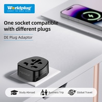 World Plug Adaptor colokan Grounded 2 Pin Eropa, pengisi daya dinding Adaptor colokan Universal di seluruh dunia