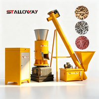 Unité de machine à granulés de biomasse industrielle 22KW STLW-300, ligne de production automatique de granulés de bois pour le traitement du combustible à base de sciure
