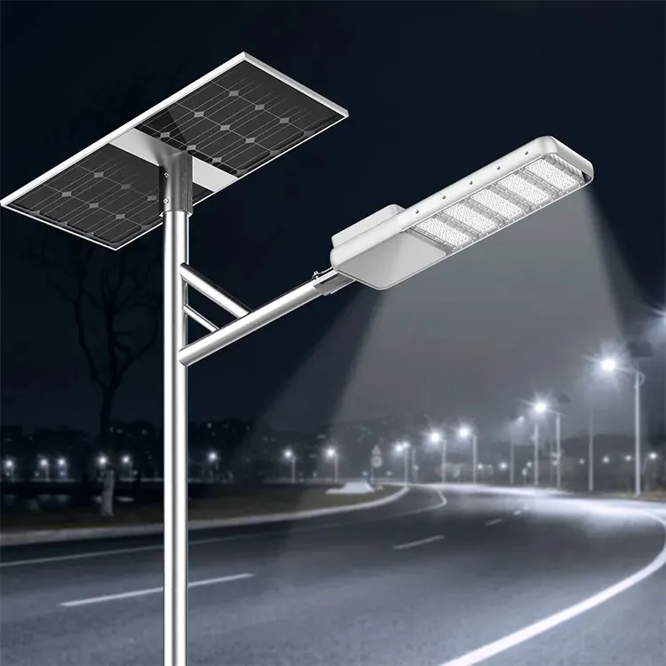 Barato exterior industrial ip67 30w 60w 80w dividido tudo em dois preço de luz solar da rua com pólo