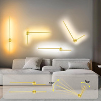 Applique murale LED minimaliste moderne à bande linéaire pour chambre et salon corps en fer mur de fond de télévision en aluminium pour canapé de chevet