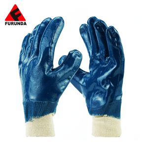 Anti aceite al por mayor Firm Grip Arrugado Nitrilo Recubierto guantes de trabajo algodón Seguridad jardín Guantes - Product Image 3