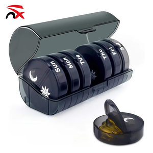 Travel Waterproof Promotional Logo Medicine PP Case Portable Colorful Weekly Pill Box Storage Pill Case 7 Day Medicine Box