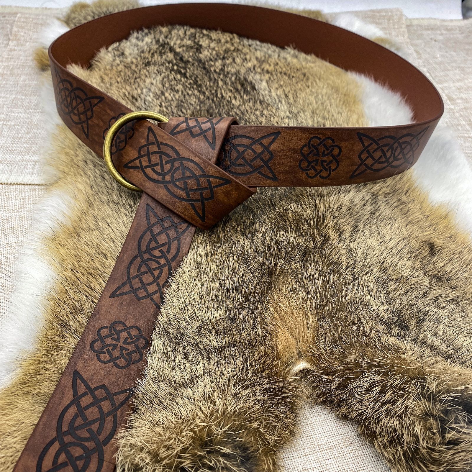 Mittelalter-Gürtel Mit Wellenrand – Vintage Taillengürtel Für Renaissance, Piraten & Cosplay, 70 Cm Lang, Mehrfarbig Wählbar
