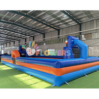 Terrain de jeu de savon gonflable Trampoline de parc Terrain de basket gonflable pour terrain de football Juego
