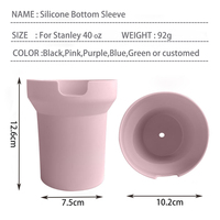 Housse de protection antidérapante en silicone pour gobelet Stanley de 40 oz, compatible avec les accessoires Stanley Cup